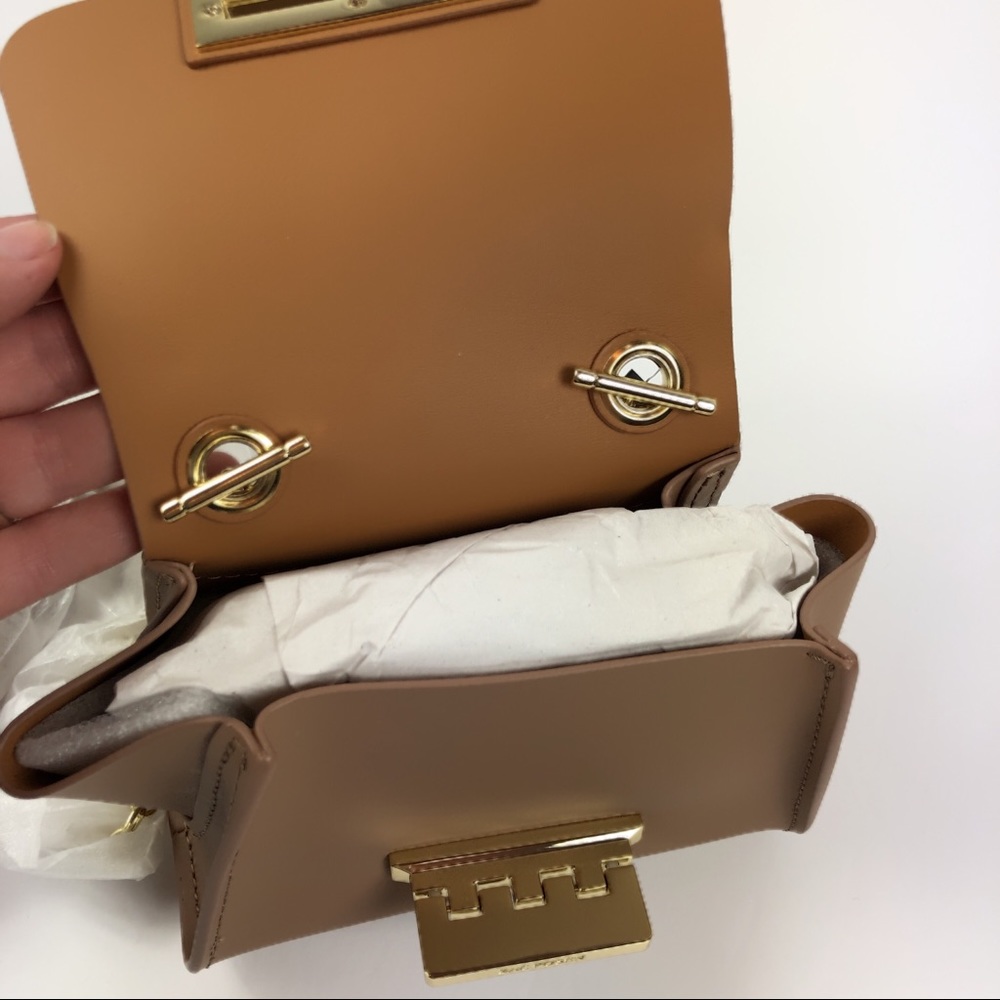 NWT ZAC Zac Posen Eartha Kit Mini Shoulder Bag Tan - Picture 6 of 8